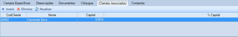 Clientes Associados Preenchido