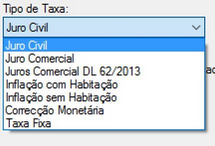 Calculadora Taxas Tipos