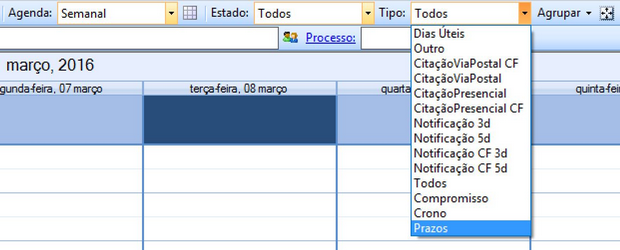 Visualizacao Agenda Tipo