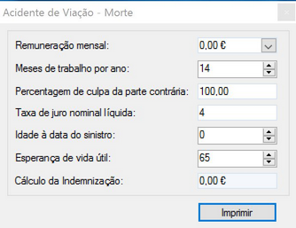 Calculadora Acidente Viacao Morte