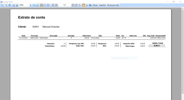 Contas Impressao Output