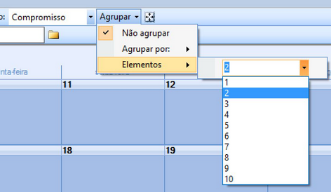Visualizacao Agenda Agrupar Numero