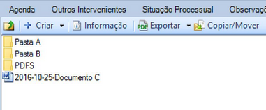 Area Processo Outros Campos Documentos Pasta PDFS